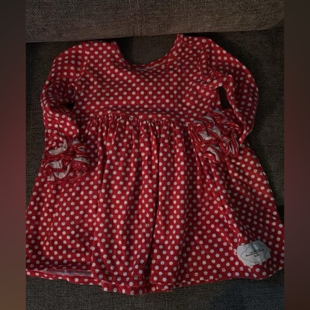 Adorable Red Polka Dot Kids Dress